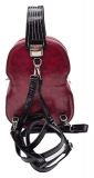 Designer Handtasche Geige Weinrot