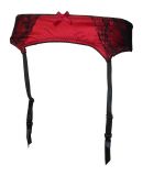 Phantastischer Strapsgürtel Satin in rot