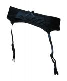 Phantastischer Strapsgürtel Satin in schwarz