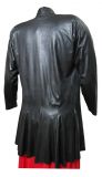 Lange Jacke Lederoptik Schwarz A74