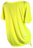 T-Shirt Eule Neon-Gelb